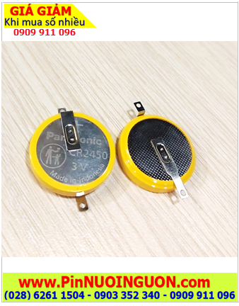 Panasonic CR2450 (2 chân thép nằm); Pin 3v lithium Panasonic CR2450 chính hãng /Xuất xứ Indonesia